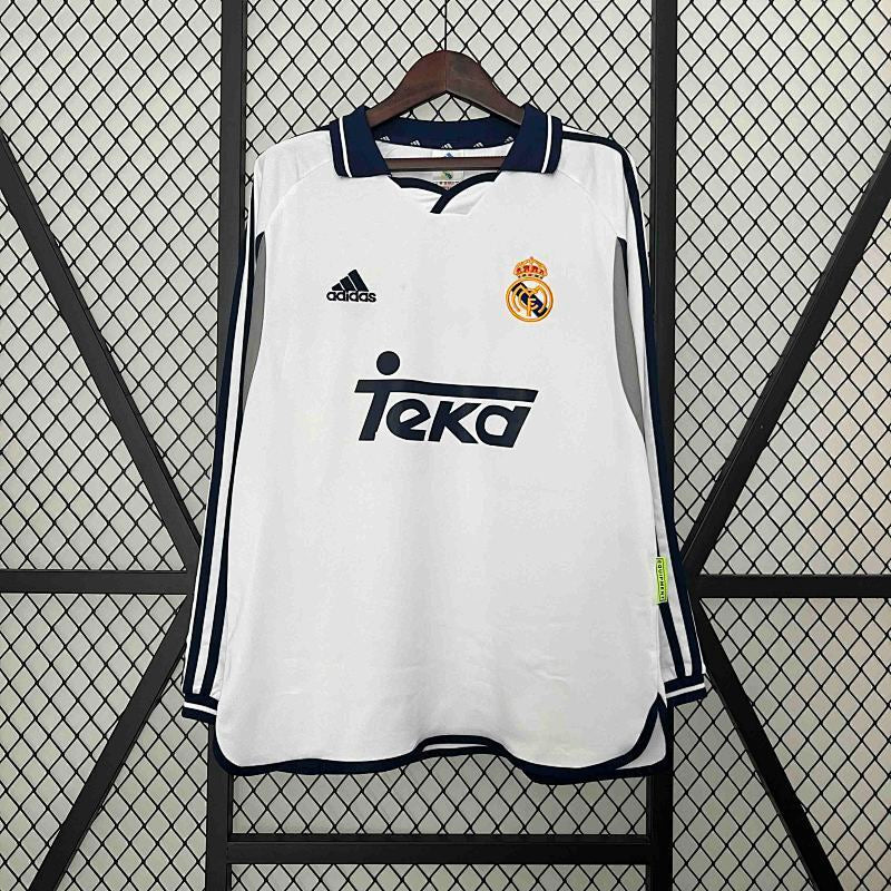Maillot Real Madrid Domicile Rétro Manches Longues 00/01