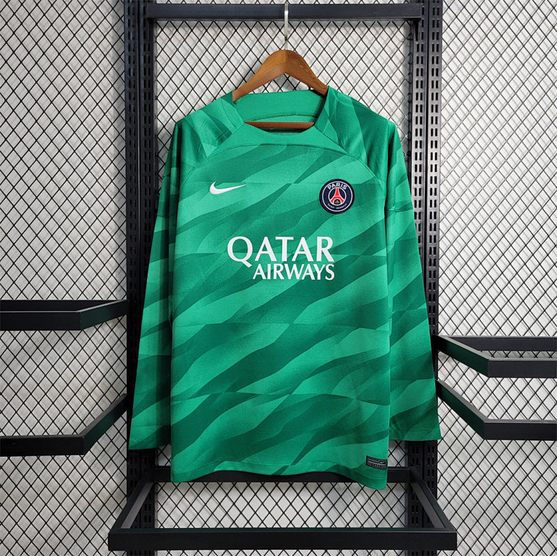Maillot PSG Gardien Manches Longues Vert 23/24