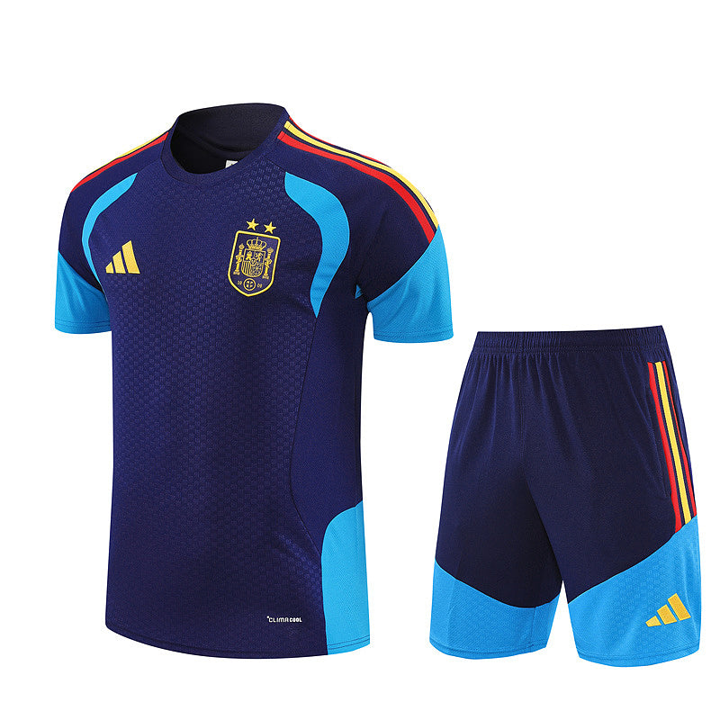 Ensemble maillot + short Espagne Adulte Bleu marine – 2 étoiles 2026