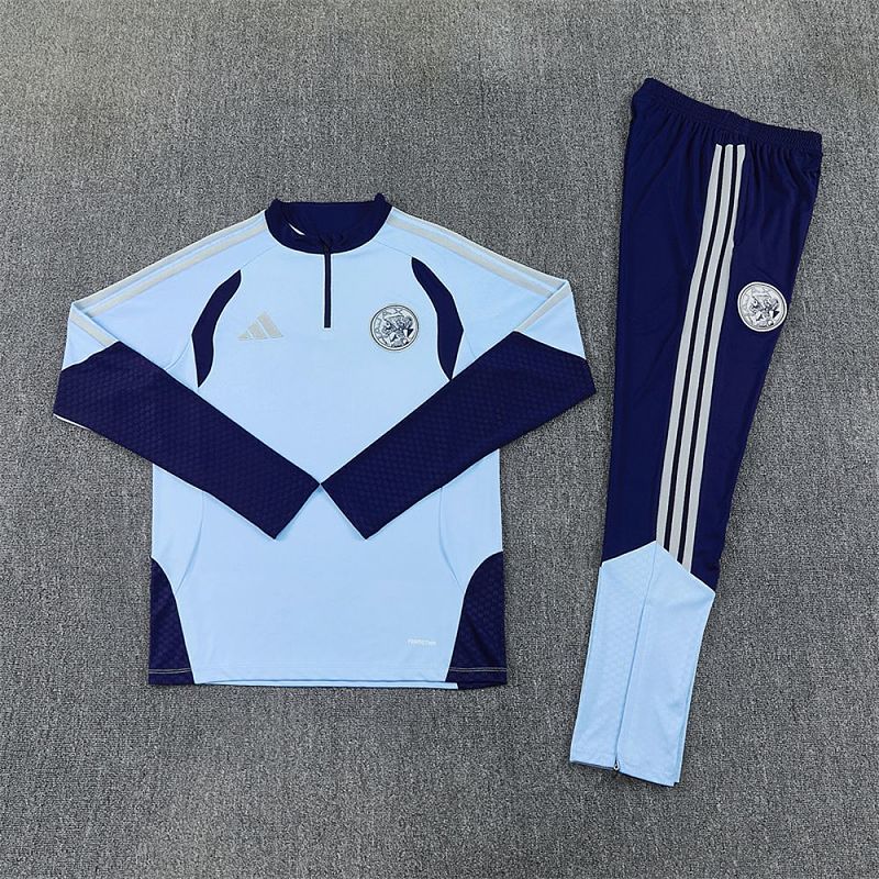 Survêtement Enfant Ajax Blanc et bleu marine Prématch 26/27