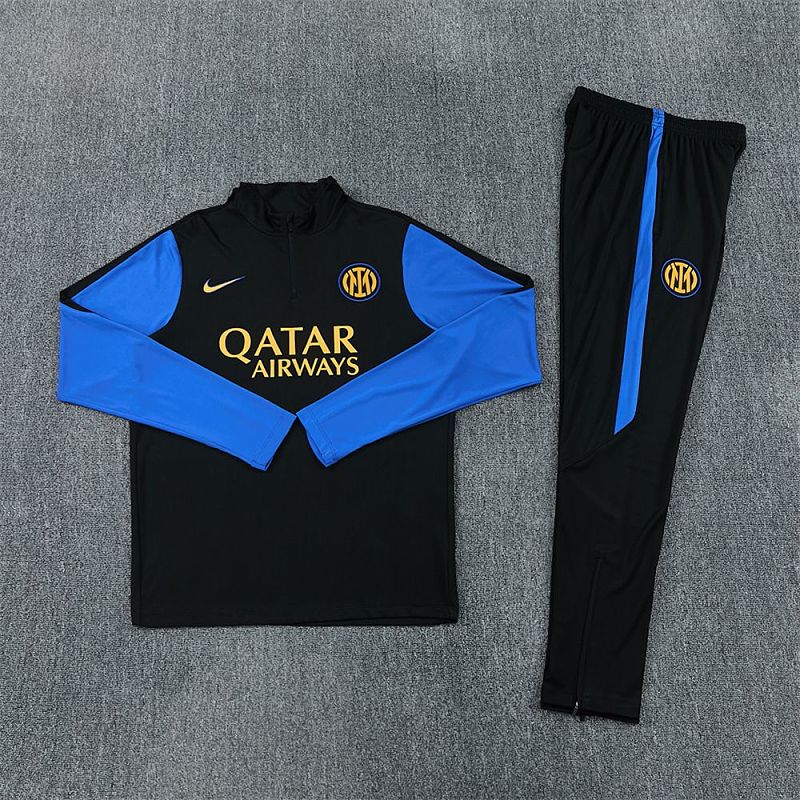 Survêtement Enfant Inter Milan Bleu et noir Prématch 26/27
