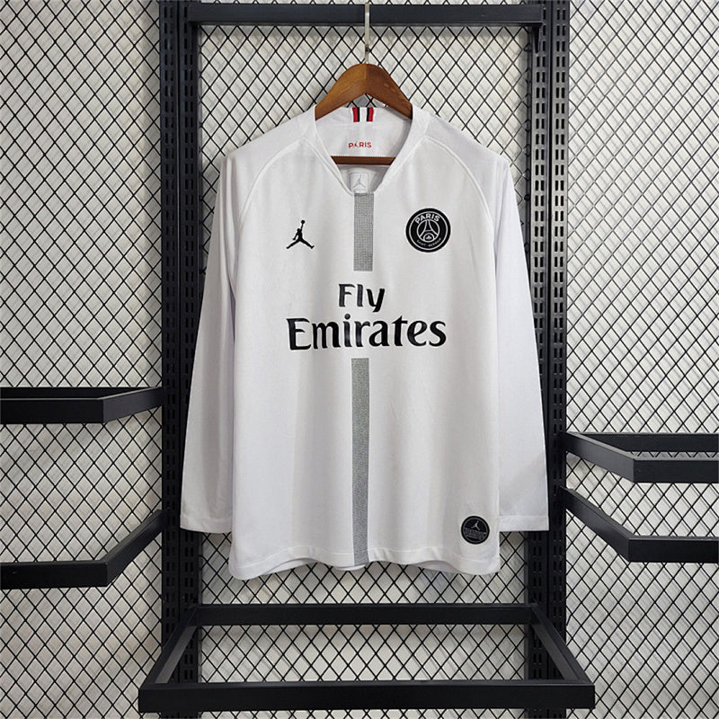 Maillot PSG Rétro Manches Longues Blanc 18/19