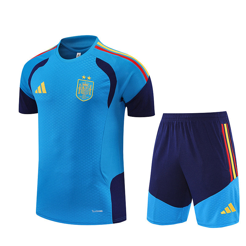 Ensemble maillot + short Espagne Adulte Bleu – 2 étoiles 2026