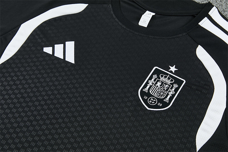 Ensemble maillot + short Espagne Adulte Noir / Gris 2026