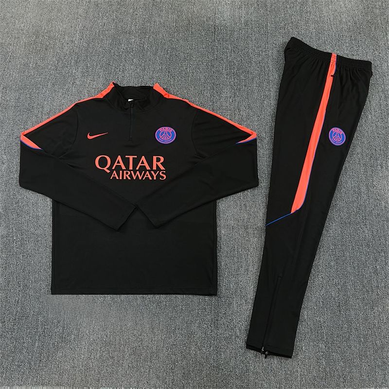 Survêtement Enfant PSG Noir et rouge Prématch 26/27
