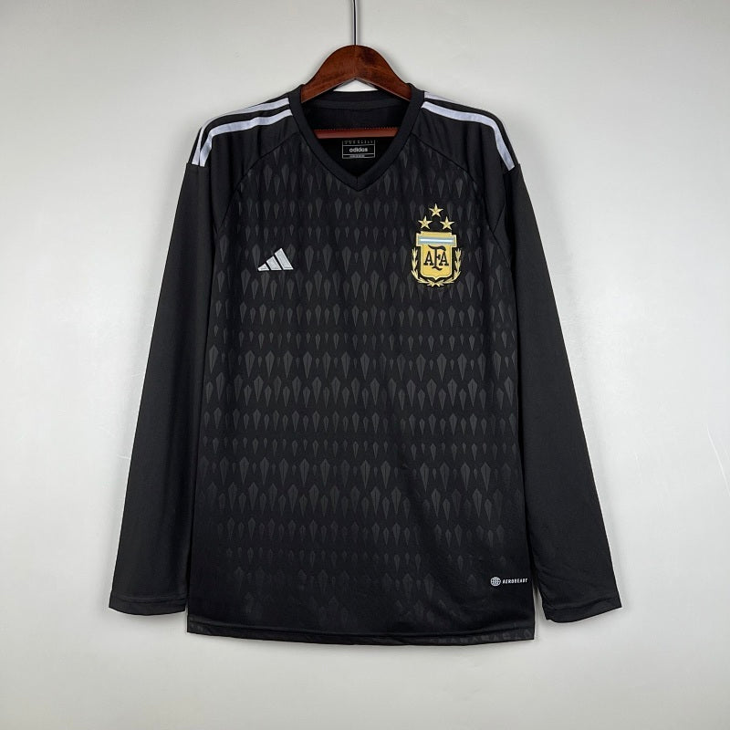 Maillot Argentine Gardien Manches Longues Noir 2023