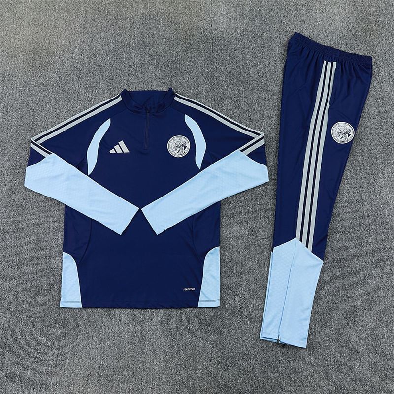 Survêtement Enfant Ajax Bleu marine et bleu clair Prématch 26/27