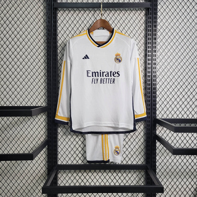 Ensemble Enfant Real Madrid Domicile Manches Longues 23/24
