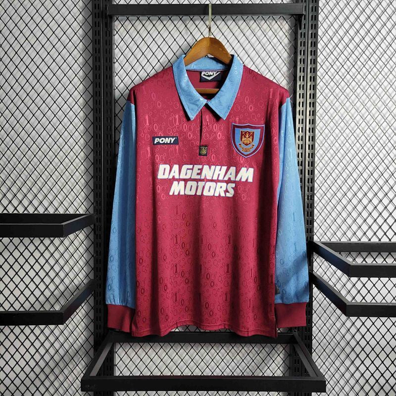 Maillot West Ham Domicile Rétro Manches Longues 95/97